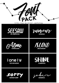 Font Pack 01 By Pxrpose On Deviantart In 2020 Aesthetic Fonts Font Packs Font Names