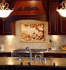 The Vineyard Kitchen Backsplash Tile Mural Italian Home Decor Kitchen Backsplash Designs Tuscan Inspired Decor