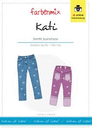 Diese sind meistens sehr gut. Schnittmuster Slim Fit Jeans Kati Fur Kids Farbenmix