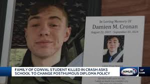Family of ConVal student killed in crash asks school to change posthumous  diploma policy