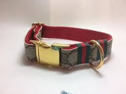 Gucci Dog Collar And Leash Collar With Ribbon Gucci Upcycle Sizes Mini Xsmall Small Medium Lar Gucci Dog Collar Designer Dog Collars Luxury Dog Collars