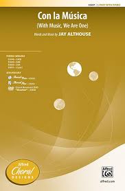 The los angeles master chorale is a professional chorus in los angeles, california, and one the resident companies of both the music center and walt disney concert hall in los angeles. Con La Musica With Music We Are One Jay Althouse Noten Fur Chor