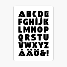 Das schwedische alphabet hat 29 buchstaben. Sticker Schwedisches Alphabet Redbubble
