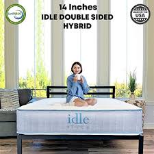 Idle Sleep 14 Inch Twin Xl Double Sided Hybrid Mattress In A Box Sleep Cool With Thermocool Fabric Motion Isolating Hybrid Mattress Mattress Best Mattress