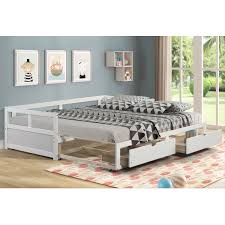 They are particularly useful for small homes and apartments where space is limited. Full Daybed With Storage Drawers White Platform Bed Frame Mattress Foundation Ebay