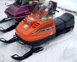 Image result for Orange 1973 Snowmobile
