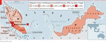 Malaysia is a country in southeast asia , located partly on a peninsula of the asian mainland and partly on the northern third of the island of borneo. Economic Malays The Economist