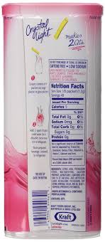 The calorie content of the four main crystal light varieties ranges from zero to 40 calories per packet. Amazon Com Crystal Light Raspberry Lemonade Drink Mix Makes 12 Quarts 1 8 Ounces Canisters Pack Of 4 Powdered Soft Drink Mixes Grocery Gourmet Food