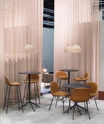 Muuto On Instagram The New Still Cafe Table Paired With The Fiber Side Chair Bar Stool In Cognac Refine Leather Muuto Newperspectives Scandinaviandesig