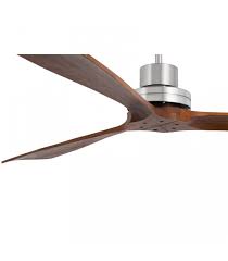 The fan appeared to have bent out of shape and pointed to the floor. Large Ceiling Fan Without Light Matt Nickel Dark Walnut Netlighting Co Uk
