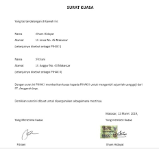 Contoh Surat Kuasa Pengambilan Gaji Karyawan Aktif Dan Pensiunan Bergaya