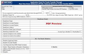 1.1.3 complete form and submit to deposit counter. Hdfc Bank Rtgs Form Pdf Download Pdf Form Download
