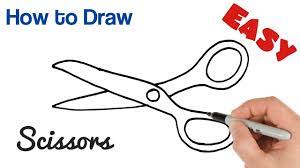 How To Draw Scissors Easy Art Tutorial | Step By Step Drawing - Youtube