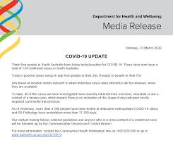 South australian authorities say they are facing a dangerous situation after reporting 18 coronavirus cases in the state's first. Sa Health On Twitter South Australian Covid 19 Update 23 3 20 For More Information On Covid 19 Contact The National Coronavirus Helpline On 1800 020 080 Or Go To Https T Co Mynzsgpayo Https T Co Ppvpkbzx0d