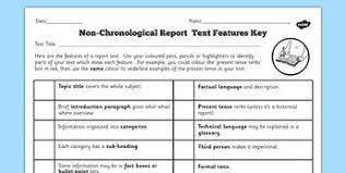 Ks2 Non Chronological Reports Primary Resources Page 1 Non Chronological Reports Report Writing Text Features