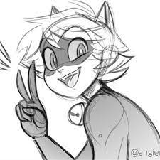 Quick Cool Down Sketch Of Chat Noir Just In Time For Nationalblackcatday Miraculousladybug Noir Drawing Cat Noir Drawing Miraculous Ladybug Comic