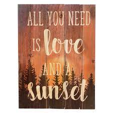 4.7 out of 5 stars. Sunset Love Wood Wall Sign