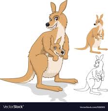 Kangaroo Cartoon Character Royalty Free Vector Image Baby Cartoon Characters Cartoon Characters Cartoon