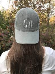 Mountain Hat Women S Hat Baseball Cap Hand Embroidered Hat Hand Embroidered Hat Womens Hats Baseball Hat Embroidery