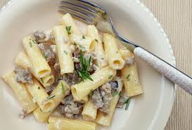 Place the puree in a bowl add the sugar, crushed macaroons and the egg yolk. Pasta Alla Norcina Sausage Pasta Recipe From Umbria The Pasta Project