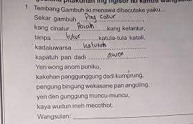 Paugeran berarti aturan aturan yang mengikat sebuah tembang agar tetap sesuai dengan tetap sama meskipun telah dibuat banyak versi lirik. 3 Wenehana Tanggapanmu Ngenani Isine Tembang Kasebut Wangsulan 4 Bab Apa Kang Diomongna Ing Brainly Co Id