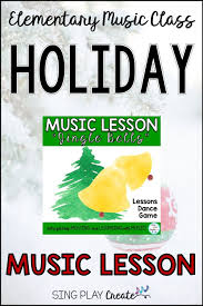 Holiday Music Lesson Jingle Bells Orff Guitar Keyboard Printables Mp3 Holiday Music Lessons Music Lessons Holiday Music