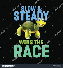 Turtle Lover Slow Steady Wins Race Stock Vector (Royalty Free) 2228170217 |  Shutterstock