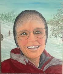 Portrait of wife in acrylic