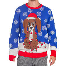 flappy dog animated puppy ears ugly christmas sweater