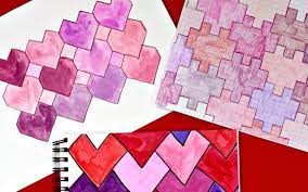 For each tessellation i give three classifications, the first is from my method. Heart Tessellations Three Lovely Different Math Designs