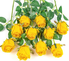 Maybe you would like to learn more about one of these? Buy Flojery 10pcs Artificial Rose Flowers Long Stem Fake Silk Roses For Diy Wedding Bouquet Table Centerpiece Home Decor Yellow Online In Turkey B08gfnp6hf