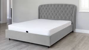 Divan bed set with quilted ortho mattress,headboard and 2 free drawers, silver suede, 5ft kingsize (150 cm x 200 cm). Manolo Feather Grey Velvet King Size Bed King Bed Uk Velvet King Size Bed King Size Bed Super King Size Bed