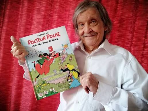 🪄 Marc Wasterlain vient de recevoir le nouvel album du Docteur Poche tout  frais sorti de l'imprimerie ! Il est heureux, content de la finition qui  rend hommage à son travail, son