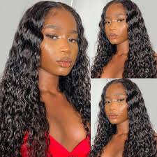 Cranberry 12A Water Wave Real 4X4 HD /Transparent Lace Closure Glueles