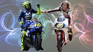 Pilota da corsa con il numero 46. Moto Gp Ikone Valentino Rossi Vor 400 Grand Prix Start Eurosport