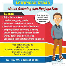 • 1 млн просмотров 1 год назад. Lowongan Kerja Penjaga Kos Di Solo Archives Info Loker Solo