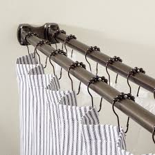 Straight Solid Brass Commercial Grade Double Shower Curtain Rod Shower Curtain Rods Bat Double Shower Curtain Double Shower Curtain Rod Shower Curtain Rods