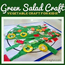 Little Family Fun Green Salad Craft Preschool Healthy Eating Preschool Food Kids Nutrition