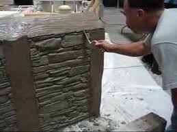 If the concrete absorbs it, there could be a layer on the outside of your finished concrete which won't let you apply any finish to the sculpture. Plastic Mold Used To Create Brick Texture This Would Be Wonderful To Use In The Garden For Permanent Raised Bed Co Concrete Decor Stone Masonry Brick Texture