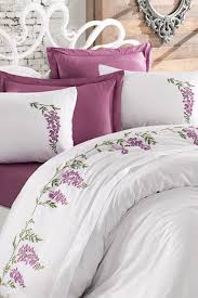 Dantela Nakisli Cift Kisilik Nevresim Takimi Begonvile Beyaz Murdum Trendyol 2020 Nevresim Takimi Yatak Kilifi Nevresim Takimlari