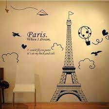 Check spelling or type a new query. Robot Check Wall Stickers Eiffel Tower Sticker Wall Art Paris Themed Bedroom