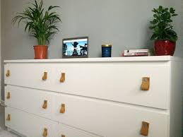 Ikea Malm Dresser Upgraded With Leatherpulls From Rowzec Etsy Shop Interiordesign Scandinaviandesign Ikea Malm Malm Dresser Ikea Malm Dresser
