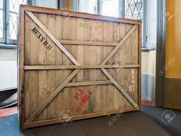 Download Wooden Crate In Warehouse Museum Or Empty Room Stock Photo Picture And Royalty Free Image Image 19044971 PSD Mockup Templates