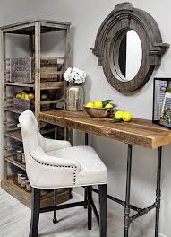 Recycled Wood Desk Industrial Desk Or Bar Height Table Made Etsy In 2020 Reclaimed Wood Desk Home Decor Recycled Wood Desk