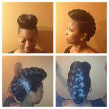 Pompadour French Braid Natural Hair Styles Cool Hairstyles Hair Dos