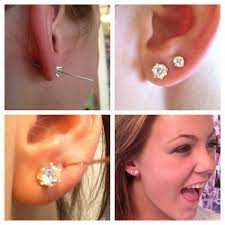 Piercing Ears At Home Via Emily Steinhaus Piercingsearathome Piercing Ears At Home Ear Piercings Body Jewelry Ears