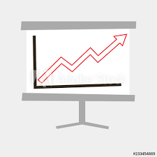 Blue Business Profit Chart Symbol Design Vector Graph Data