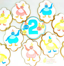 Sweet Twirlywoos Cookies For A Second Birthday Party Cookies Twirlywoos Boy Birthday Birthday Theme 2nd Birthday