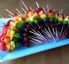 Lustige Regenbogenspiesse Kindergeburtstag Essen Essen Fur Kinder Snacks