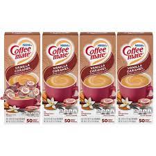 Natural bliss oat milk creamer is available in the refrigerated section of target stores in the u.s. Coffee Mate Vanilla Caramel Coffee Creamer Singles Gluten Free 200 Ct Walmart Com Walmart Com